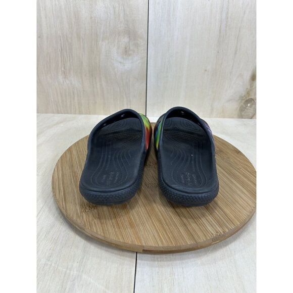 Crocs Classic Tie Dye Multicolor Sandal Slides Unisex Mens 9 Womens 11 - Picture 4 of 8